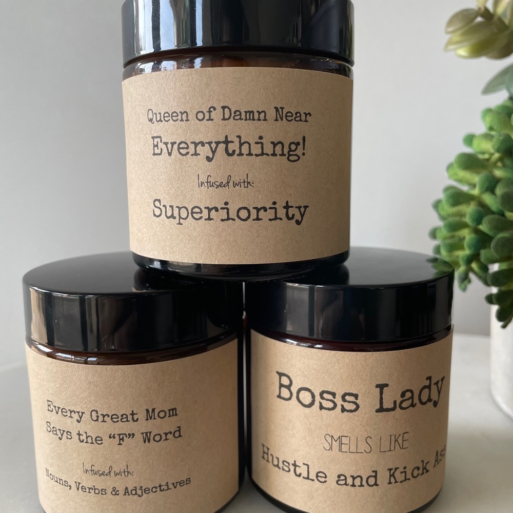 Scented homemade candles w/ trendy labels - Picture 9 of 10